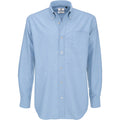 Oxford Blau - Front - B&C Oxford Herren Hemd, langärmlig