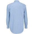 Oxford Blau - Back - B&C Oxford Herren Hemd, langärmlig