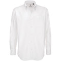 Weiß - Front - B&C Oxford Herren Hemd, langärmlig