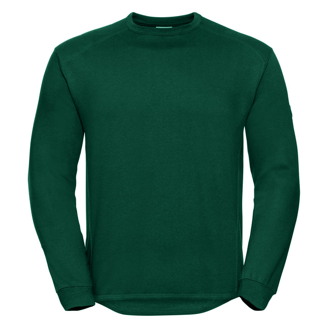 Flaschengrün - Front - Russell Workwear Sweatshirt - Pullover, Rundhalsausschnitt