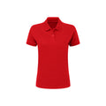 Rot - Front - SG Damen Polo T-Shirt, Kurzarm, mit Baumwolle