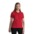 Rot - Back - SG Damen Polo T-Shirt, Kurzarm, mit Baumwolle