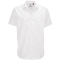 Weiß - Front - B&C Smart Herren Hemd, Kurzarm
