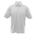 Weiß - Front - UCC 50-50 Heavyweight Pique Herren Polo-Shirt, Kurzarm