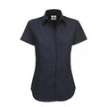 Marineblau - Front - B&C Damen Sharp Twill Kurzarm Bluse