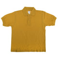 Gold - Front - B&C Safran Polo Shirt für Kinder
