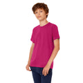 dunkles Pink - Back - B&C Kinder T-Shirt, kurzarm
