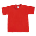 Rot - Front - B&C Kinder T-Shirt, kurzarm