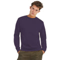 Radiant Violett - Back - B&C Sweatshirt mit Rundhalsausschnitt