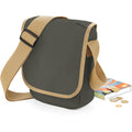Olivgrün-Karamell - Side - Bagbase Mini Schultertasche - Messenger-Tasche, 2 l