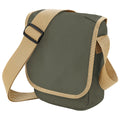 Olivgrün-Karamell - Front - Bagbase Mini Schultertasche - Messenger-Tasche, 2 l