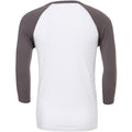 Weiß-Asphalt - Back - Canvas Herren Baseball T-Shirt, 3-4-Ärmel