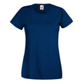 Marineblau - Front - Fruit Of The Loom Lady-Fit Damen T-Shirt