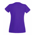 Violett - Back - Fruit Of The Loom Lady-Fit Damen T-Shirt
