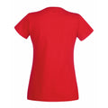 Rot - Back - Fruit Of The Loom Lady-Fit Damen T-Shirt