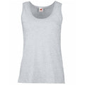 Grau meliert - Front - Fruit Of The Loom Lady-Fit Valueweight Damen Tank-Top