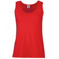 Rot - Front - Fruit Of The Loom Lady-Fit Valueweight Damen Tank-Top