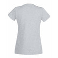 Grau Meliert - Back - Fruit Of The Loom Lady-Fit Valueweight Damen T-Shirt, V-Ausschnitt