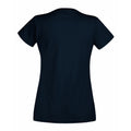 Dunkles Marineblau - Back - Fruit Of The Loom Lady-Fit Valueweight Damen T-Shirt, V-Ausschnitt
