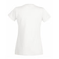 Weiß - Back - Fruit Of The Loom Lady-Fit Valueweight Damen T-Shirt, V-Ausschnitt