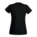 schwarz - Back - Fruit Of The Loom Lady-Fit Valueweight Damen T-Shirt, V-Ausschnitt