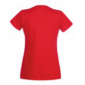 Rot - Back - Fruit Of The Loom Lady-Fit Valueweight Damen T-Shirt, V-Ausschnitt