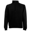 schwarz - Front - Fruit Of The Loom Sweatshirt - Pullover mit Reißverschluss