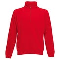 rot - Front - Fruit Of The Loom Sweatshirt - Pullover mit Reißverschluss