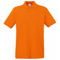 Orange - Front - Fruit Of The Loom Premium Herren Polo-Shirt, Kurzarm