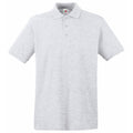 Grau meliert - Front - Fruit Of The Loom Premium Herren Polo-Shirt, Kurzarm