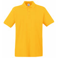 Sonnenblumengelb - Front - Fruit Of The Loom Premium Herren Polo-Shirt, Kurzarm