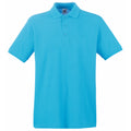 Azurblau - Front - Fruit Of The Loom Premium Herren Polo-Shirt, Kurzarm