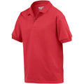 Rot - Side - Gildan DryBlend Kinder Polo-Shirt