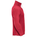 Rot - Side - Russell Herren Outdoor Fleecepullover mit Reißverschluss am Kragen
