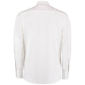 Weiß - Back - Kustom Kit Premium Oxford Herren Hemd, Langarm