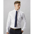 Weiß - Side - Kustom Kit Premium Oxford Herren Hemd, Langarm