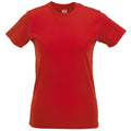 Rot - Front - Russell Slim Damen T-Shirt
