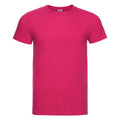 Fuchsie - Front - Russell Slim T-Shirt für Männer