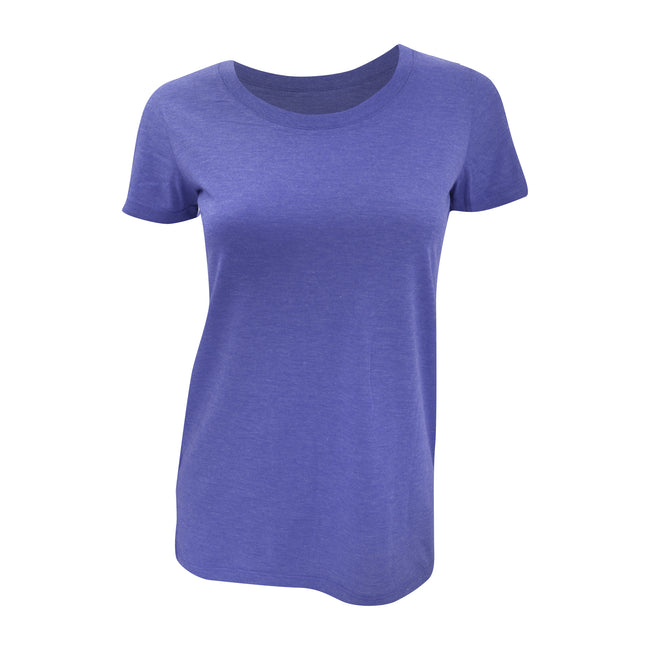 Blau Triblend - Front - Bella Damen Triblend T-Shirt, Rundhalsausschnitt, Kurzarm