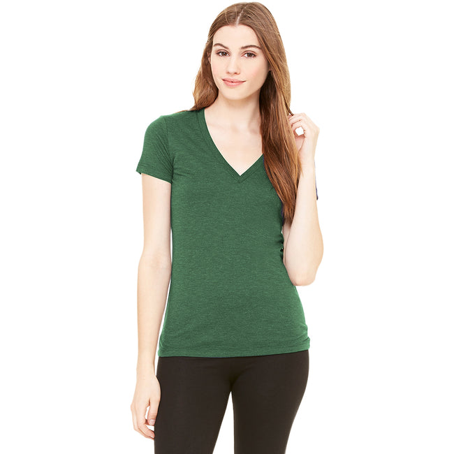 Smaragd - Back - Bella Damen Triblend T-Shirt, Rundhalsausschnitt, Kurzarm