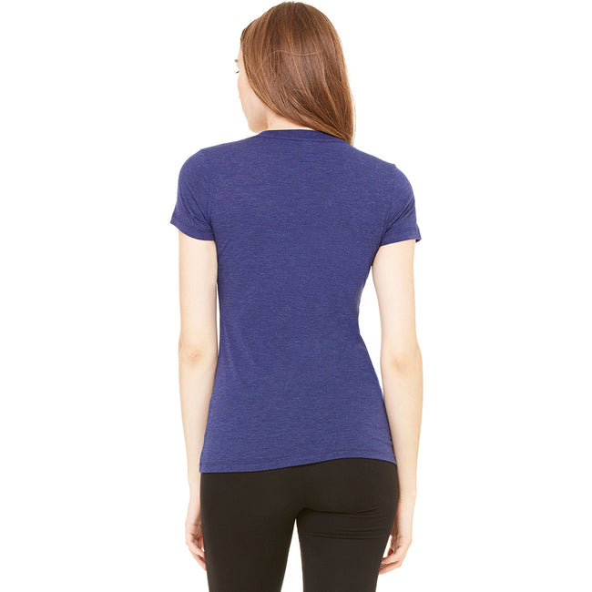 Marineblau Triblend - Side - Bella Damen Triblend T-Shirt, Rundhalsausschnitt, Kurzarm