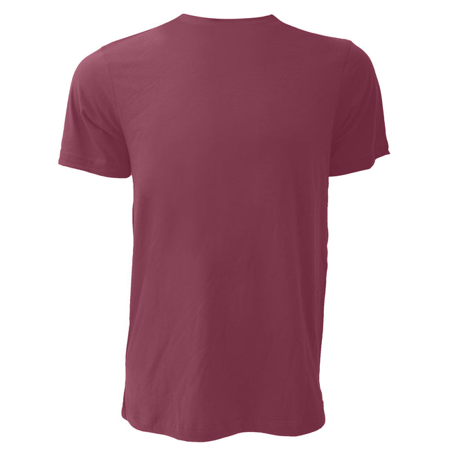Weinrot - Back - Canvas Unisex Jersey T-Shirt, Kurzarm