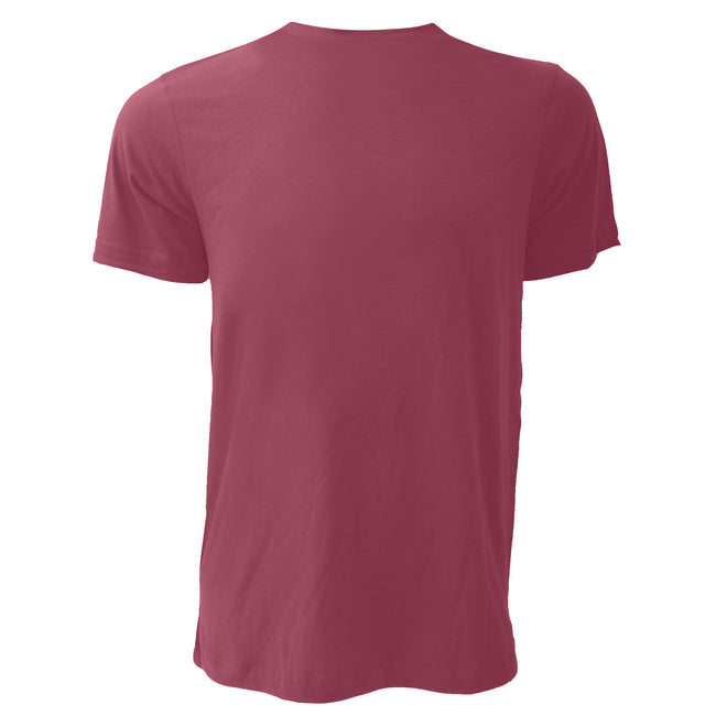 Kardinalrot meliert - Back - Canvas Unisex Jersey T-Shirt, Kurzarm
