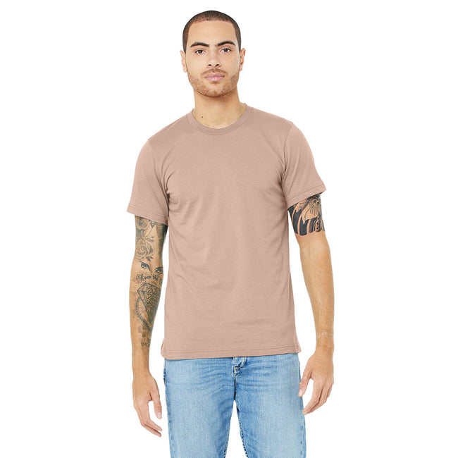 Pfirsich meliert - Side - Canvas Unisex Jersey T-Shirt, Kurzarm