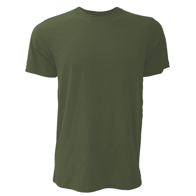 Olive meliert - Front - Canvas Unisex Jersey T-Shirt, Kurzarm