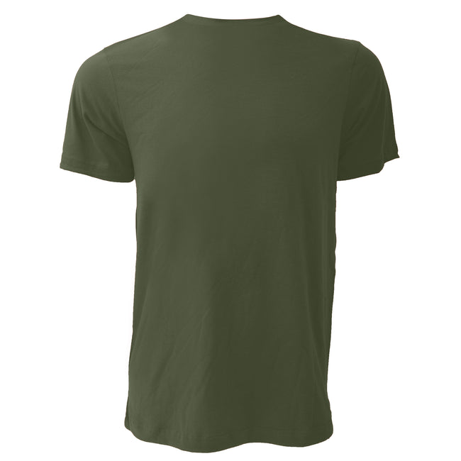 Olive meliert - Back - Canvas Unisex Jersey T-Shirt, Kurzarm