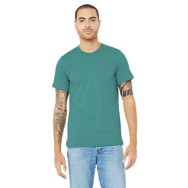 Dunkeltürkis - Side - Canvas Unisex Jersey T-Shirt, Kurzarm
