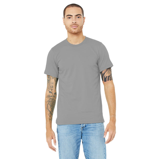 Athletik Grau meliert - Side - Canvas Unisex Jersey T-Shirt, Kurzarm
