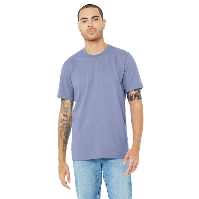 Lavendel-Blau - Side - Canvas Unisex Jersey T-Shirt, Kurzarm