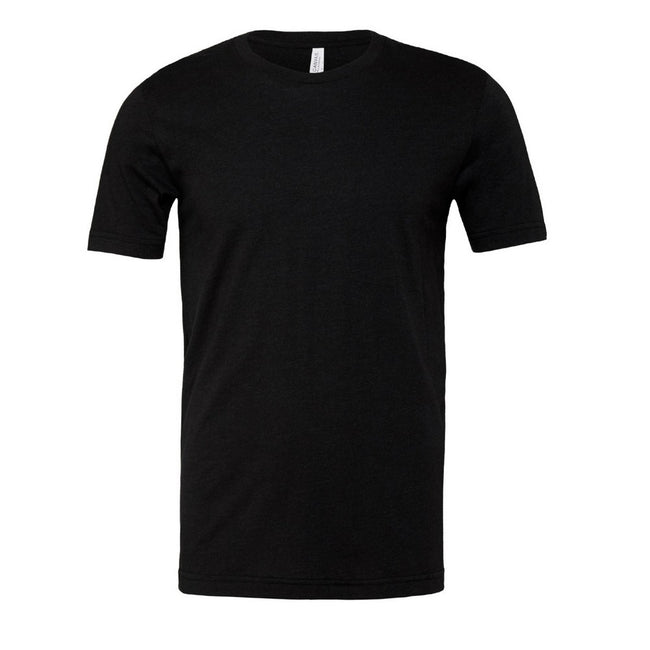 Schwarz meliert - Front - Canvas Unisex Jersey T-Shirt, Kurzarm